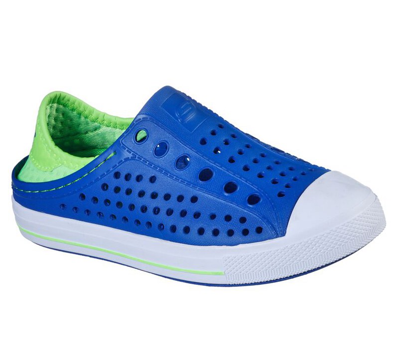 Skechers Pojkar Blå/Ljusgröna Sandaler - Cali Gear: Guzman Steps - Aqua Surge - Sverige (MRSWO-2509)